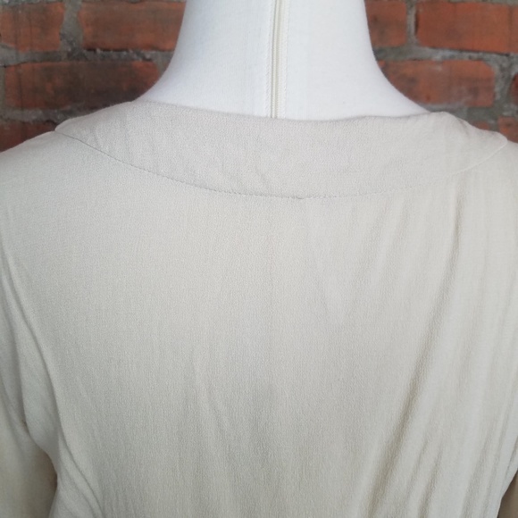 Free People Women's Top Beige Long Trumpet Sleeves - Picture 5 of 7